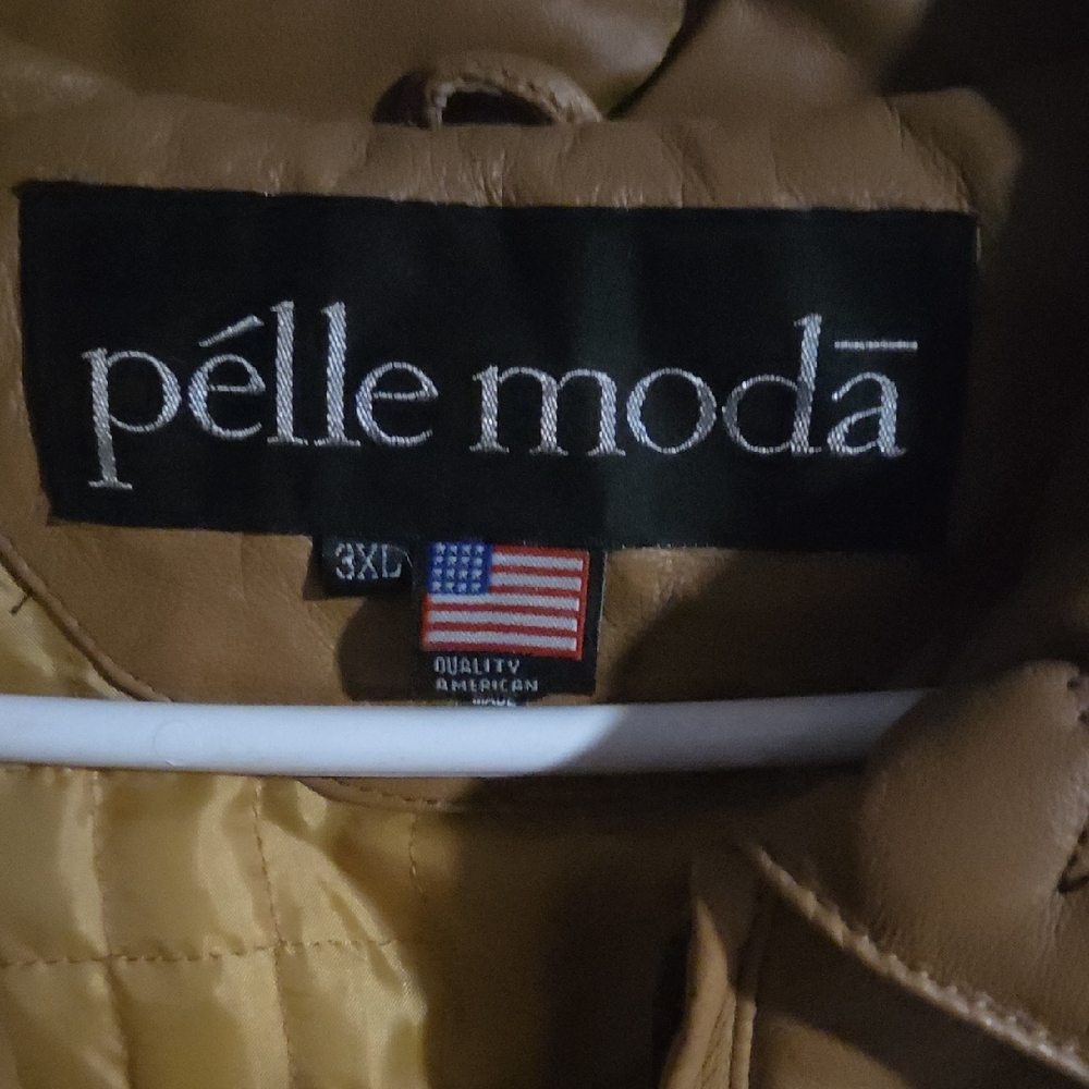 Pelle Moda Tan Bomber Jacket - Picture 2 of 5